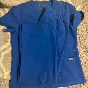 Figs Caribbean Blue scrub set